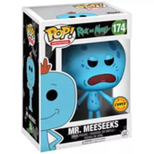 Funko Pop! Mr. Meeseeks #174 Angry With Gun Chase Rick and Morty Box