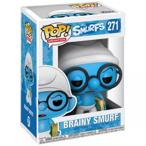 Funko Pop! Brainy Smurf #271 The Smurfs Animation Vinyl Figure Box