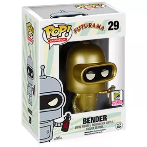 Funko Pop! Bender #29 Gold Futurama Animation Vinyl Figure Box