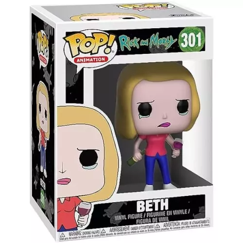 Funko Pop! Beth #301 Rick and Morty Animation Vinyl Figure Box