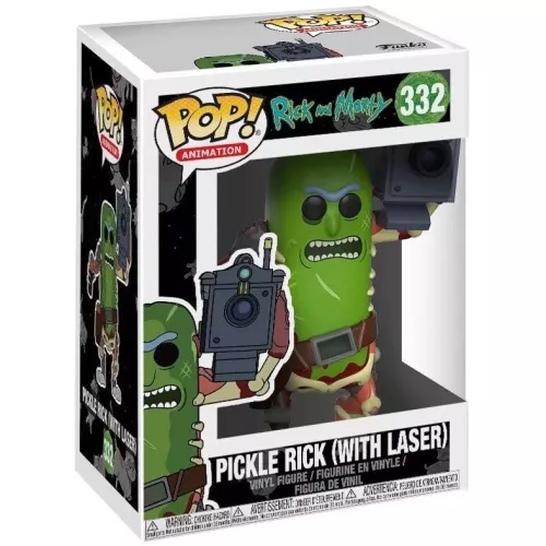 Funko Pop! Pickle Rick #332 with Laser Rick and Morty Box