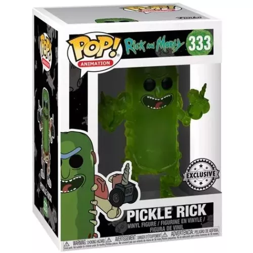 Funko Pop! Pickle Rick #333 Translucent Rick and Morty Box