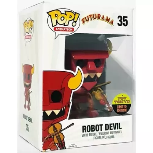 Funko Pop! Robot Devil #35 with Golden Fiddle Futurama Box
