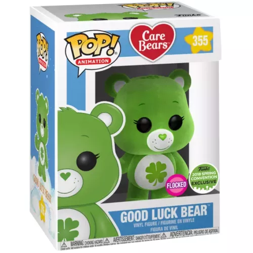 Funko Pop! Good Luck Bear #355 Flocked Care Bears Animation Box