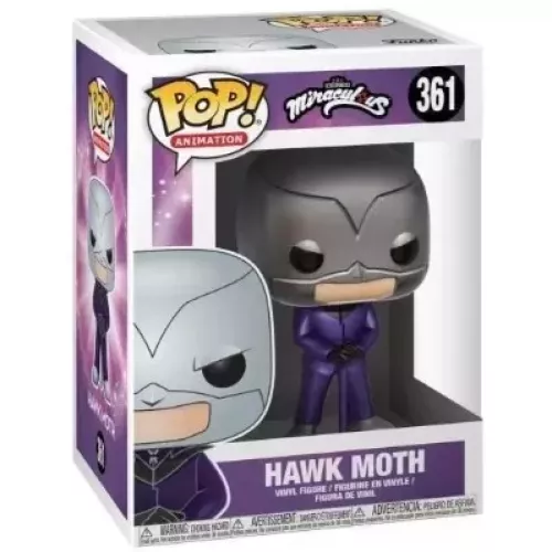 Funko Pop! Hawk Moth #361 Miraculous Animation Vinyl Figure Box
