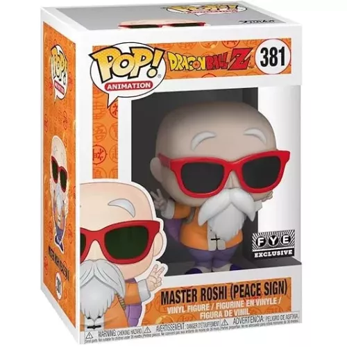 Funko Pop! Master Roshi (Peace Sign) #381 Dragon Ball Z Box