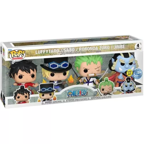 Funko Pop! Sabo 4 Pack Glows in the Dark One Piece Box