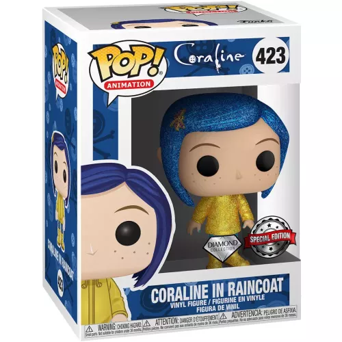 Funko Pop! Coraline in Raincoat #423 Diamond Collection Box
