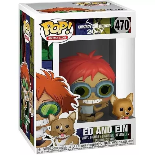 Funko Pop! Ed and Ein #470 Cowboy Bebop Animation Vinyl Figure Box