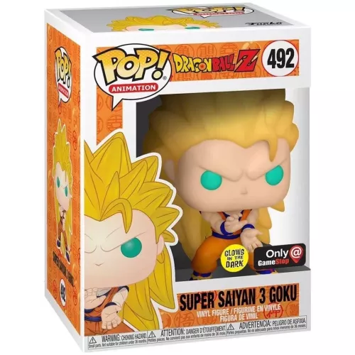 Funko Pop! Super Saiyan 3 Goku #492 Glows in the Dark Box