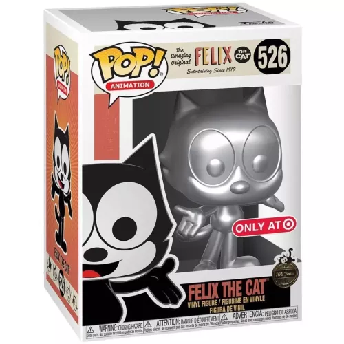 Funko Pop! Felix the Cat #526 Silver Animation Vinyl Figure Box