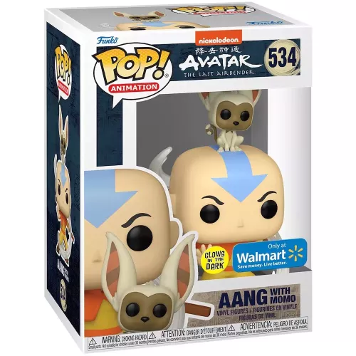 Funko Pop! Aang with Momo #534 Glows in the Dark Nickelodeon Avatar The Last Airbender Box