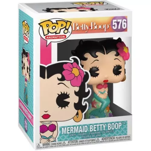 Funko Pop! Mermaid Betty Boop #576 Animation Vinyl Figure Box
