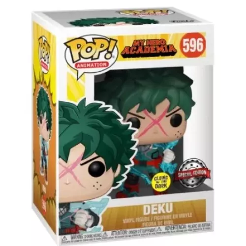 Funko Pop! Deku #596 Full Cowl Glows in the Dark My Hero Academia Box