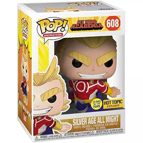 Funko Pop! Silver Age All Might #608 Glows in the Dark Box