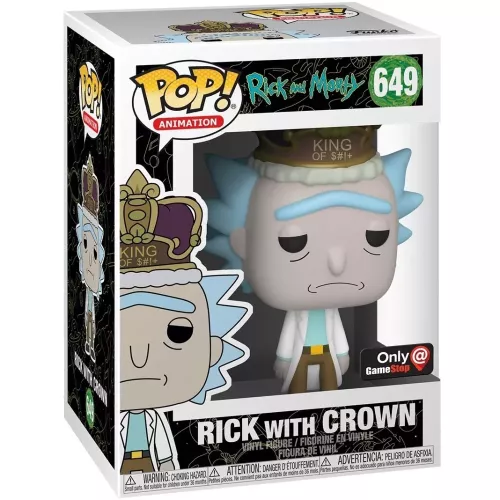Funko Pop! Rick with Crown #649 Rick and Morty Animation Box