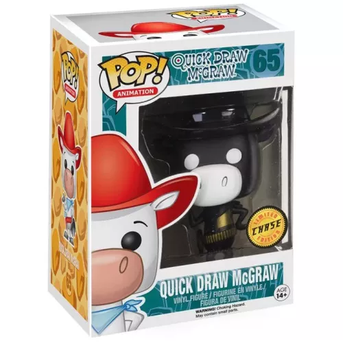 Funko Pop! Quick Draw McGraw #65 Black Chase Animation Box