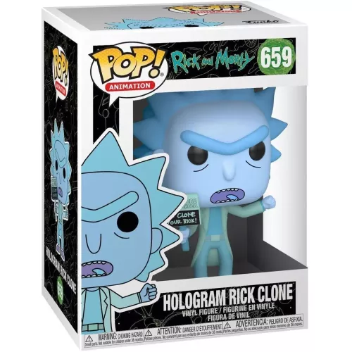 Funko Pop! Hologram Rick Clone #659 Rick and Morty Box
