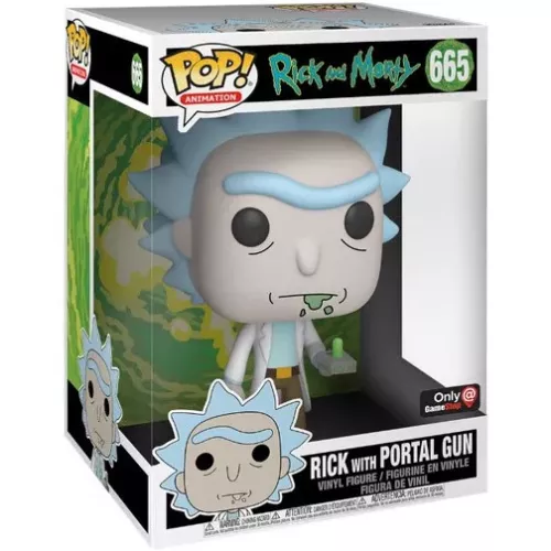 Funko Pop! Rick with Portal Gun #665 10 Inch Rick and Morty Box