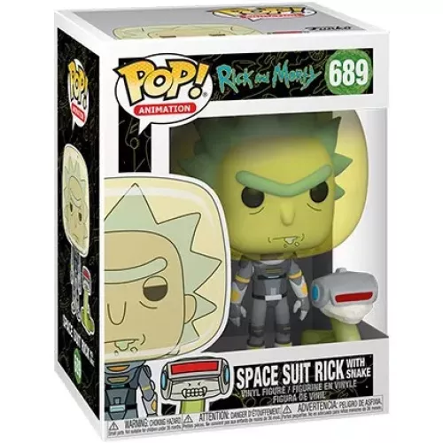 Funko Pop! Space Suit Rick with Snake #689 Rick and Morty Box