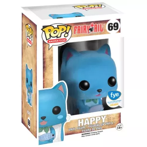 Funko Pop! Happy #69 Flocked Fairy Tail Animation Vinyl Figure Box