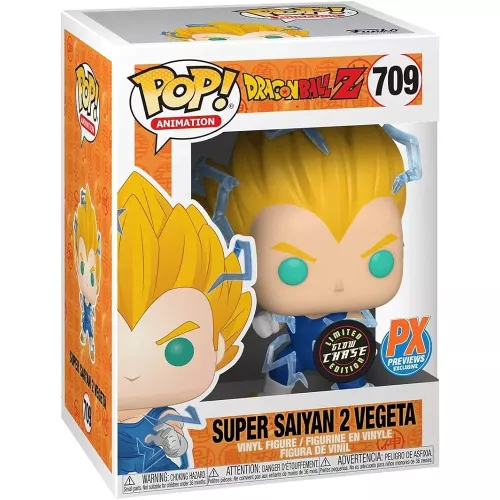 Funko Pop! Super Saiyan 2 Vegeta #709 Chase Glows in the Dark Box