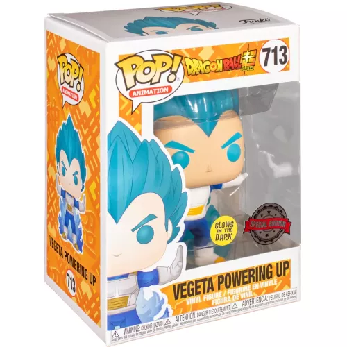 Funko Pop! Vegeta Powering Up #713 Glows in the Dark Box