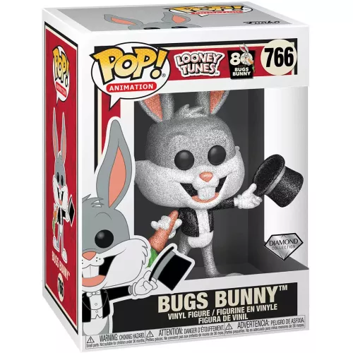 Funko Pop! Bugs Bunny #766 Diamond Collection Looney Tunes 80th Anniversary Box