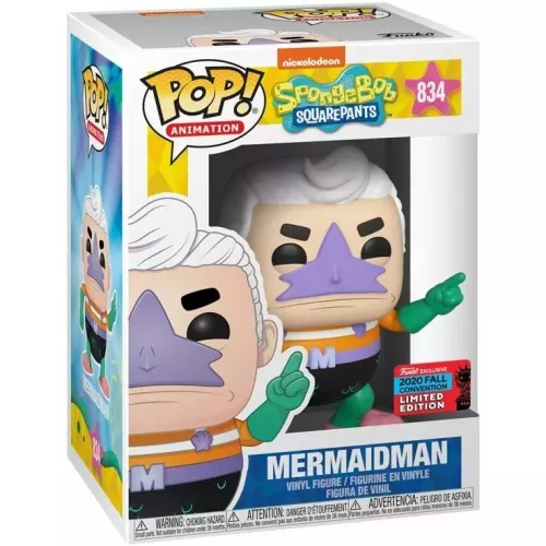 Funko Pop! Mermaidman #834 Nickelodeon SpongeBob SquarePants Box