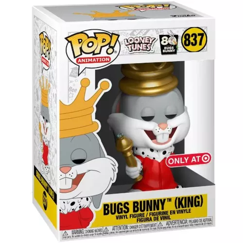 Funko Pop! Bugs Bunny #837 King Looney Tunes: 80th Anniversary Box