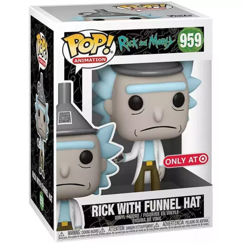 Funko Pop! Rick With Funnel Hat #959 Rick and Morty Box