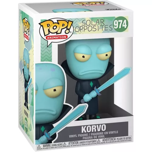 Funko Pop! Korvo #974 Solar Opposites Animation Vinyl Figure Box