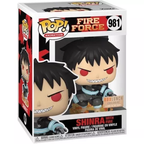 Funko Pop! Shinra with Fire #981 Glows in the Dark Box