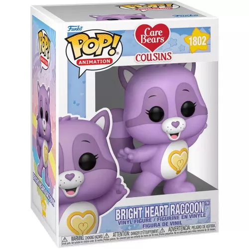 Funko Pop! Bright Heart Raccoon #1802 Care Bears Cousins Box