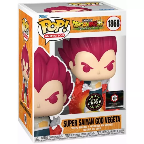 Funko Pop! Super Saiyan God Vegeta #1868 with Aura Box