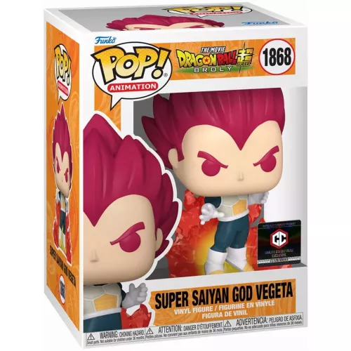 Funko Pop! Super Saiyan God Vegeta #1868 with Aura Box
