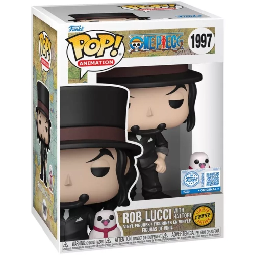 Funko Pop! Rob Lucci with Hattori #1997 Chase One Piece Box