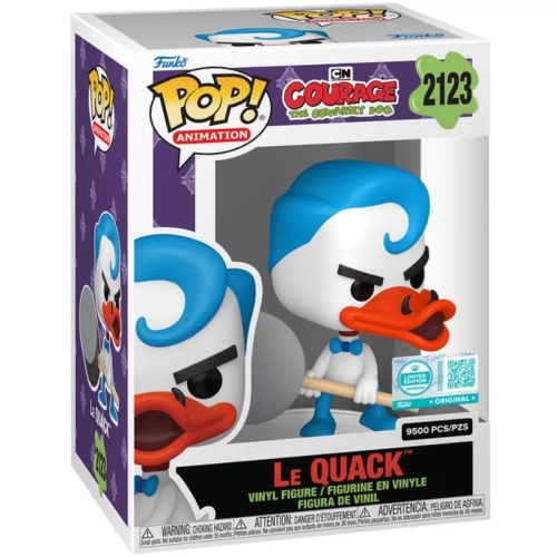Funko Pop! Le Quack #2123 Cartoon Network Courage the Cowardly Dog Box