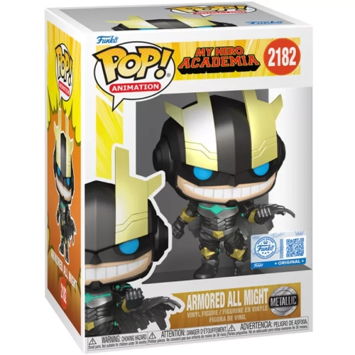 Funko Pop! Armored All Might #2182 Metallic My Hero Academia Box