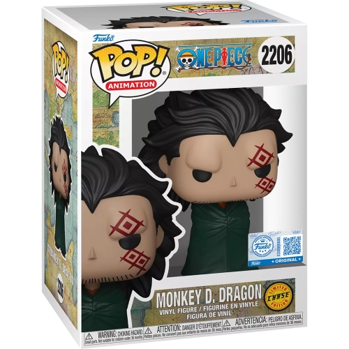 Funko Pop! Monkey D. Dragon #2206 Chase One Piece Animation Box