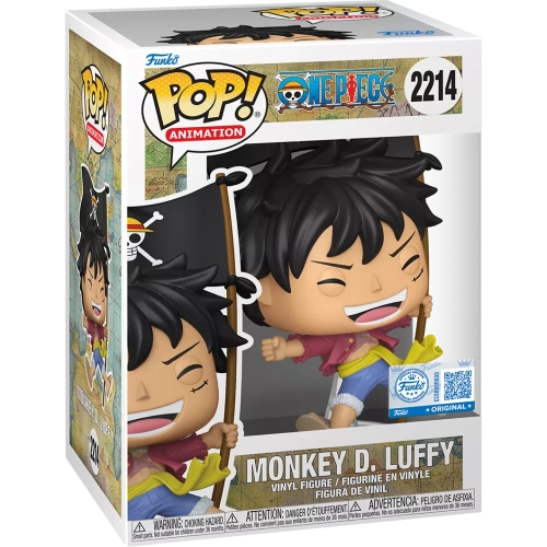 Funko Pop! Monkey D. Luffy #2214 with Flag One Piece Box