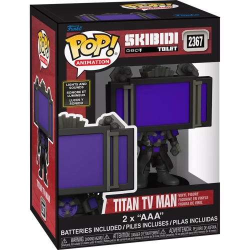 Funko Pop! Titan TV Man #2367 Lights & Sound! Skibidi Toilet Box