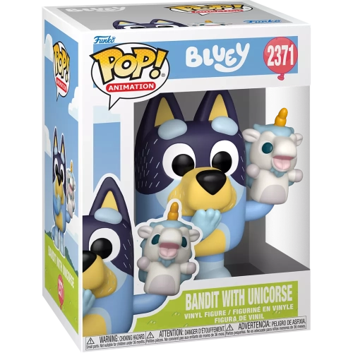 Funko Pop! Bandit with Unicorse #2371 Bluey Animation Box