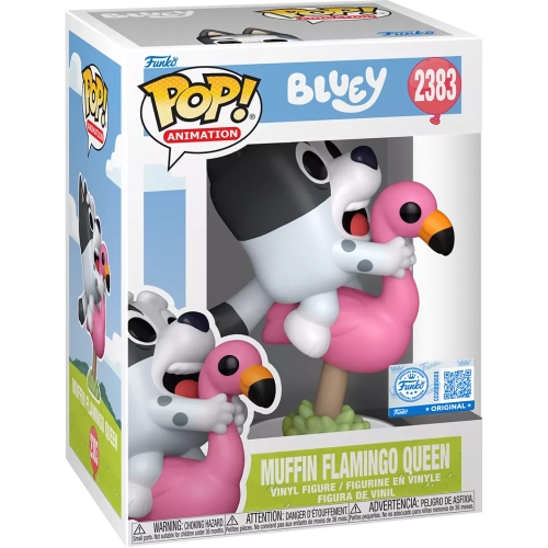 Funko Pop! Muffin Flamingo Queen #2383 Bluey Animation Box
