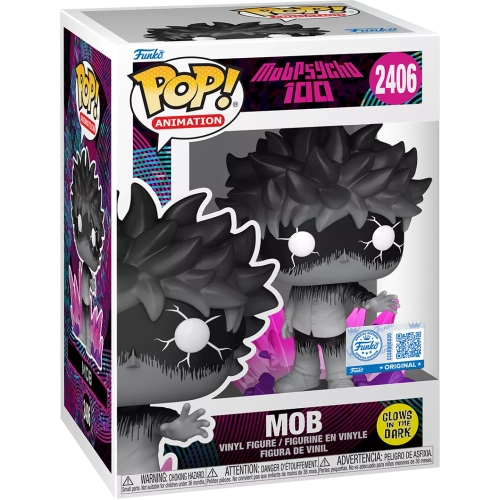 Funko Pop! Mob #2406 with Aura Glows in the Dark Mob Psycho 100 Box