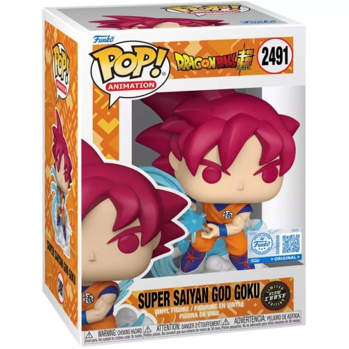 Funko Pop! Super Saiyan God Goku #2491 Chase Glows in the Box