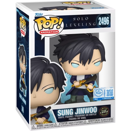 Funko Pop! Sung Jinwoo #2496 Blue Aura Chase Glows in the Box