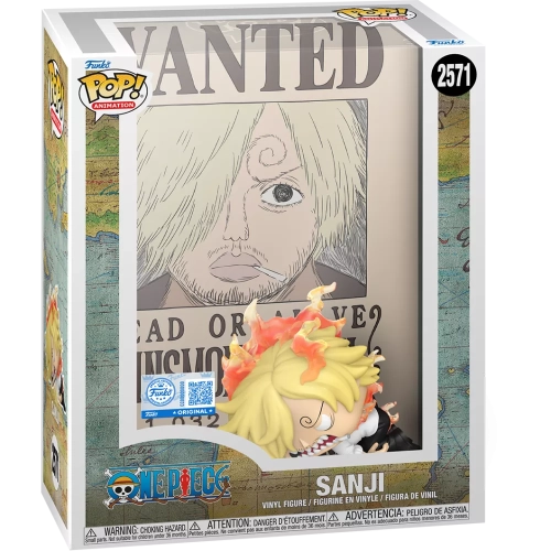 Funko Pop! Sanji #2571 Wanted One Piece Animation Vinyl Figure Box