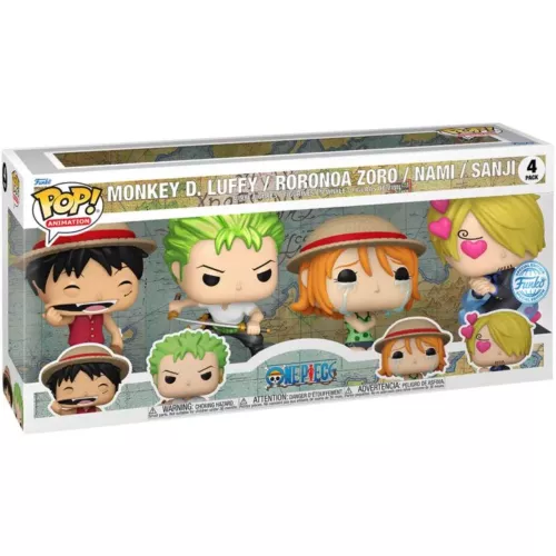 Funko Pop! Roronoa Zoro 4 Pack Metallic One Piece Animation Box