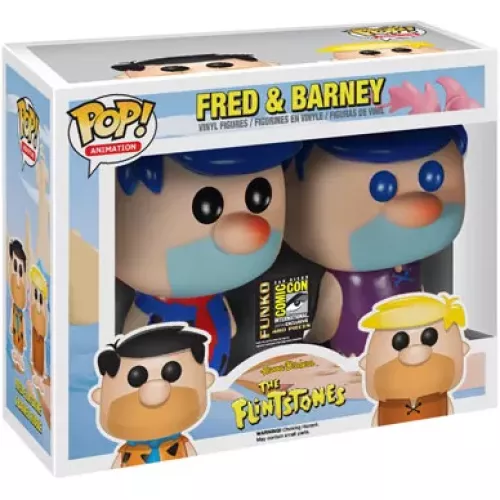 Funko Pop! Fred 2 Pack Blue Hair Hanna Barbera The Flintstones Box